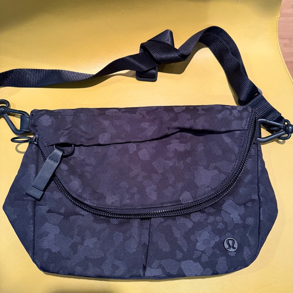 NWT Authentic Athleisure Lululemon All Night Festival Camo Jacquard Black Bag